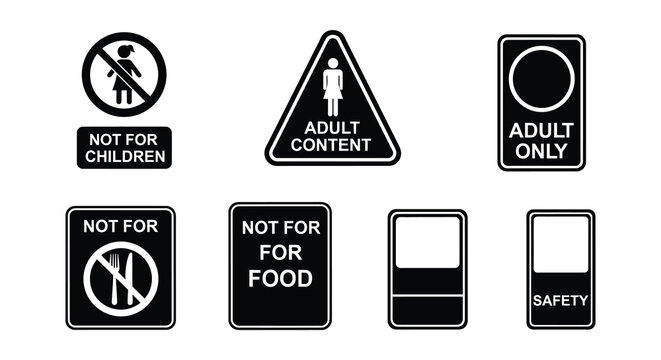 Cautionary signs depicting low ceilings and potential head impact hazards