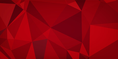 Obraz premium Abstract Red Geometric Background with Polygonal Triangle Pattern. Modern creative trendy design in vector illustration