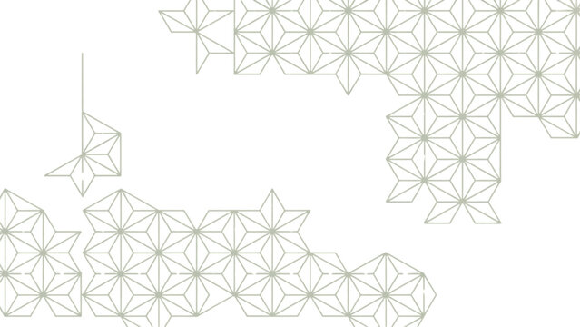 A delicate geometric pattern featuring repetitive star shapes in a soft light sage green color hue Vector