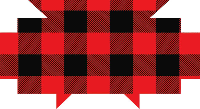 Red and Black Buffalo Plaid Pattern Pixel Art