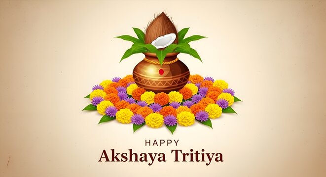 Happy Akshaya Tritiya, Happy laxmi pujan Indian festival akshaya tritiya concept