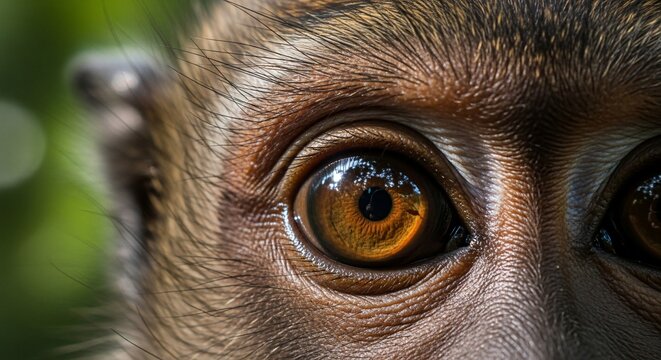 Monkey eye close up