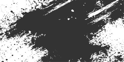 Abstract Ink splatter, a visually striking display of a dark ink splotch and brushstrokes against a stark contrast. The image is an artistic composition. © Graph Rover