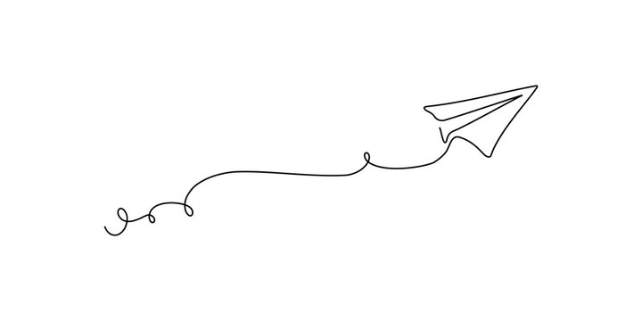 Line plane art travel outline icon sketch vector illustration doodle trip. Art single line plane flight air continuous airplane background linear aircraft fly airport path one business international
