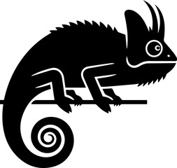 chameleon cartoon isolated on white background © tayyab