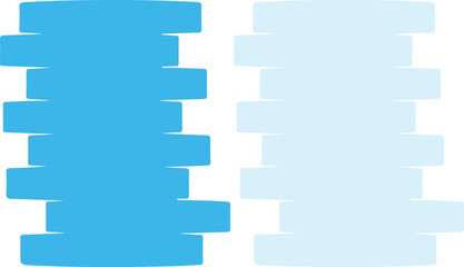 Fototapeta premium Blue line set single icon design element
