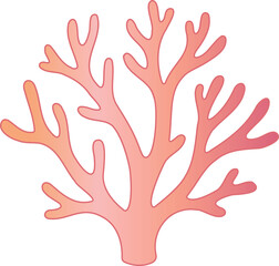 Fototapeta premium Pink Coral Sea Creatures Birthday Nursery Underwater Design