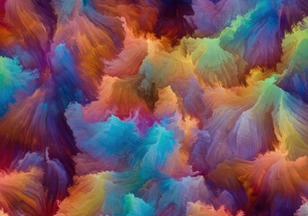 Obraz premium Swirling vibrant colors creating a fluid, ethereal landscape of the subconscious mind, representing imagination, memory, and deep sleep, fluid, deep, subconscious