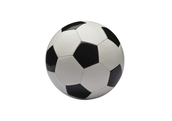 Fototapeta premium Black and white soccer ball closeup sports isolated on a transparent background
