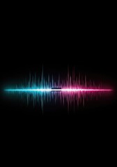 Obraz premium Digital screen displaying a scientific waveform with a significant gap or interruption, symbolizing a frequency void or communication error, technology, analysis, absence