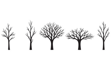 Obraz premium Tree Silhouette Collection Set