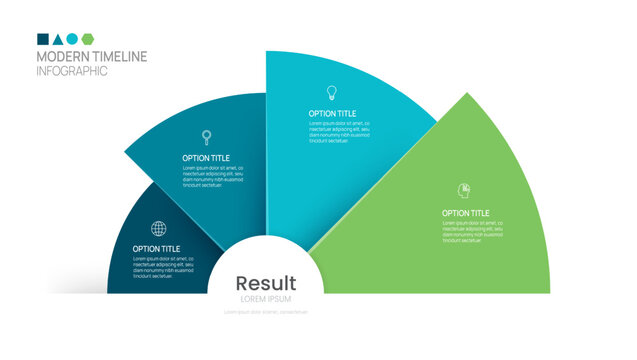 Venn diagram infographic chart template for business 4 options presentation and icon elements, 4 steps business success.
