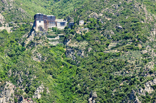 Monastery on the mount Athos in Greece