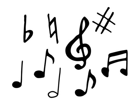 シンプルな手書きの音符