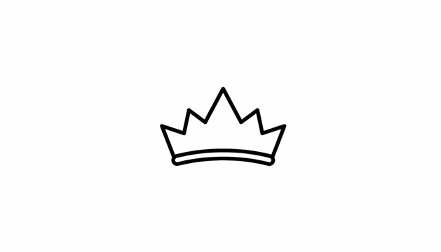 Simple Crown Icon, Minimalist Royal Symbol, Elegant Line Art King or Queen Emblem