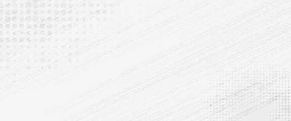 Obraz premium Abstract Light Grey and White Grunge Texture Background with Halftone Dot Patterns and Subtle Diagonal Distress Lines for Minimalist Graphic Design, Banners, and Web Backdrops