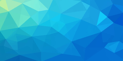 Obraz premium Abstract blue geometric triangle pattern background with light mosaic style design