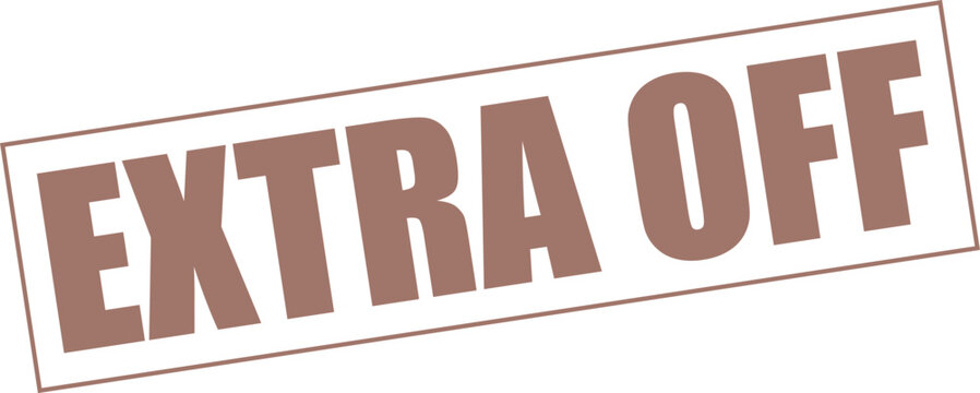 Extra Off Stamp on White Background