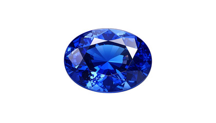 Fototapeta premium Bright blue gemstones and transparent crystal balls are set against a white background.