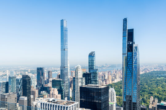 New York City Skyscrapers With Central Park West