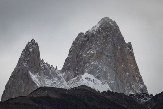 Fitz Roy from bottom at morning