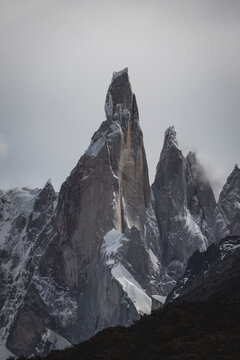 Cerro Torre Peak with snow