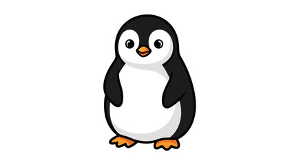 Cute Cartoon Penguin Character Portrait. © nurfa