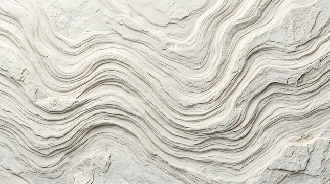Close-up of wavy sedimentary rock layers with natural patterns and textures
