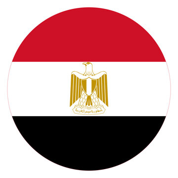 Circle Egypt Flag Asian Country