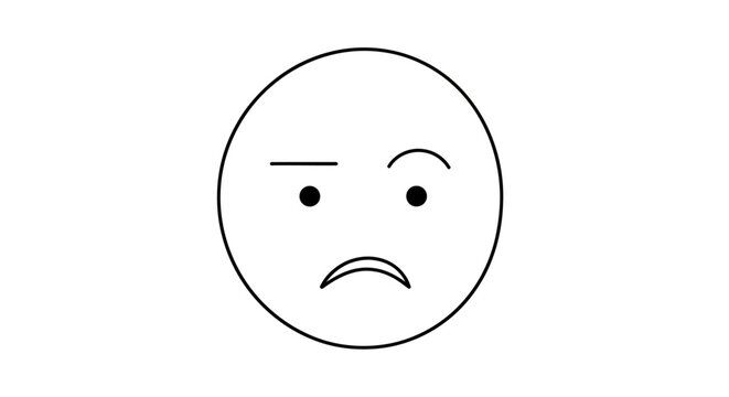A simple drawing of a frowning face.