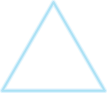 Glowing blue triangle outline