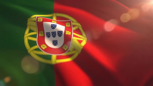 Portuguese flag with coat arms symbol.