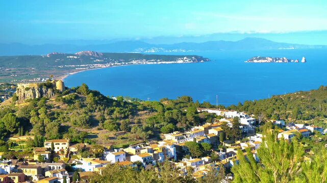 aerial view of costa brava in Spain