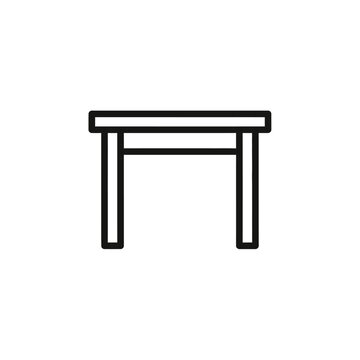 Simple Wooden Table Illustration for Interior Design and Furniture Concepts