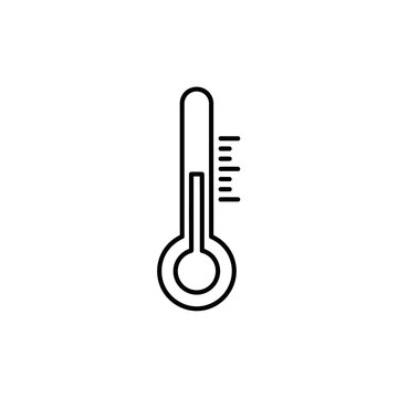 Thermometer Icon with Temperature Measurement Illustration for Weather and Climate Concepts