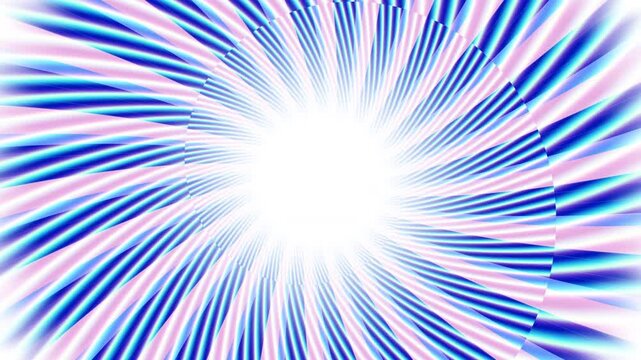 Comic book blue background with rays animation, colorful radial speed lines from middle to the outside seamless loop abstract line