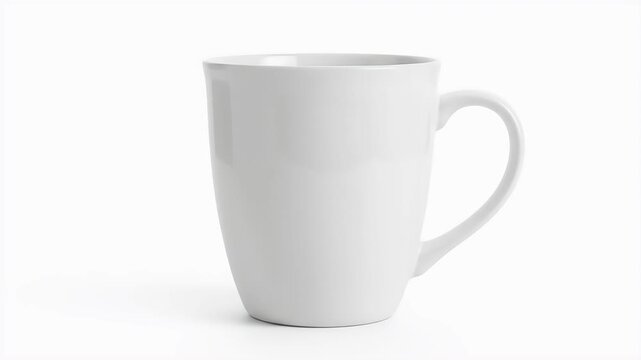 White Ceramic Mug Studio Shot Isolated on White Background