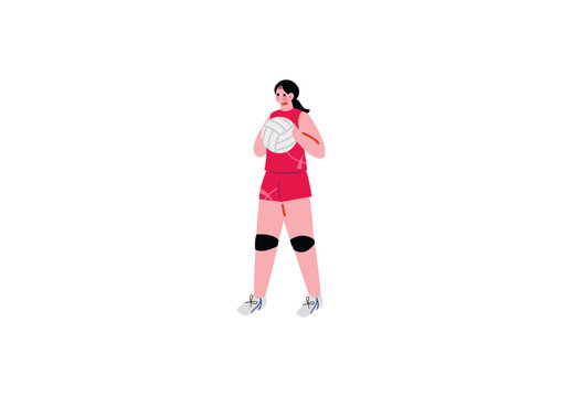 女子バレーボール選手のイラスト