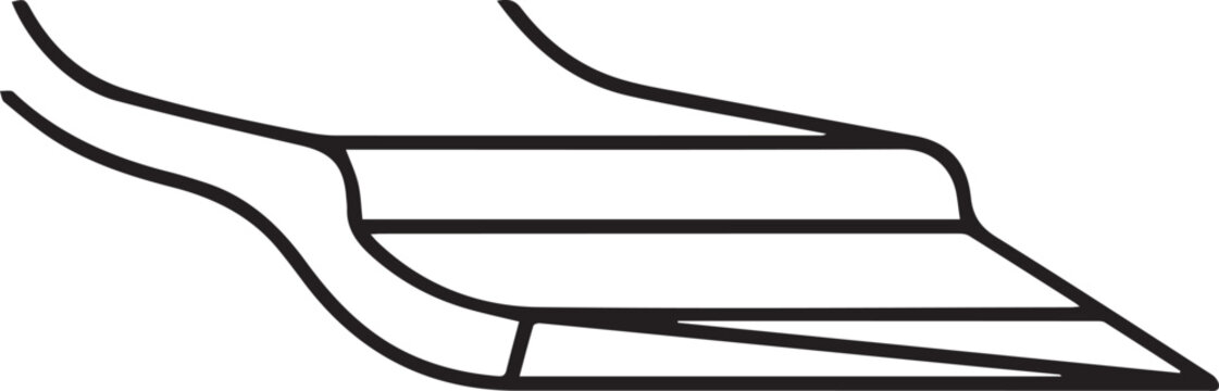 Staircase, minimalist stairs, simple steps, black line art, vector illustration