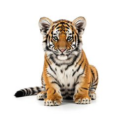 Obraz premium tiger isolated on white background