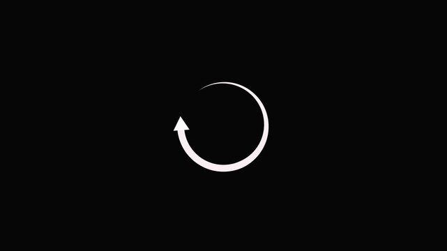 Eco Green Circular Arrow Loop Animation. Minimal Recycle Icon Symbol. Rotation Cycle for Sustainability, 