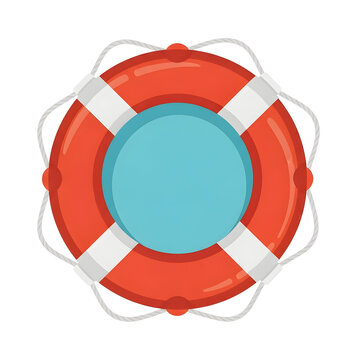 life buoy on white background