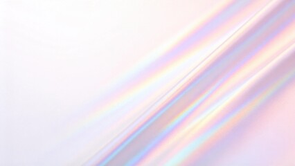 Obraz premium Abstract pastel holographic gradient background with soft rainbow light reflections,iridescent minimal texture for modern design,creative backdrop with smooth flowing colors