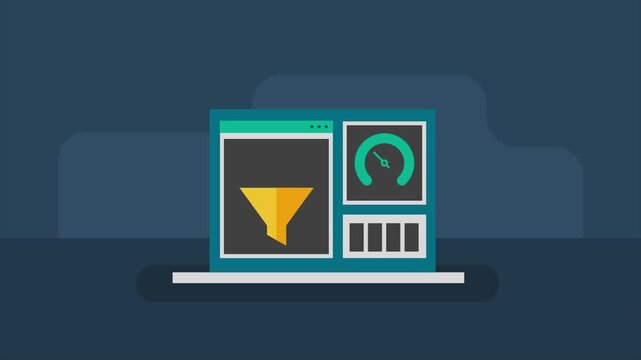 Businesses use analytics software to measure conversion rate of digital advertising campaign including cost per lead, cost per acquisition using data graphs and charts.