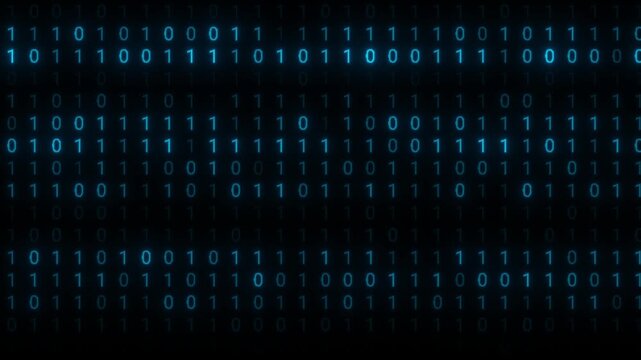 Digital binary code background Abstract blue binary code background. Web developer