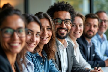 Obraz premium Collage of Diverse Professionals in a Meeting Setting: Close-Up Portraits Highlight Various Occupations
