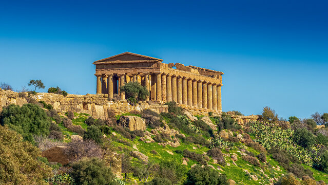 Temple of Concordia in Valley of the Temples, Agrigento, Sicily