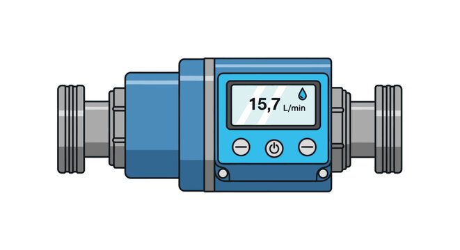 Digital Water Flow Meter Device.