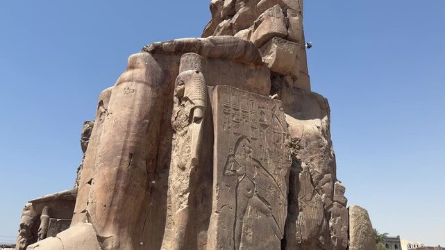 Luxor, Egypt -MARCH 10, 2026: Colossi of memnon in luxor egypt ancient landmark