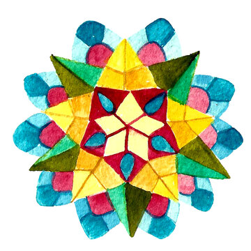 Watercolored Christmas Philippine Lanterns Parol festive colorful tradition